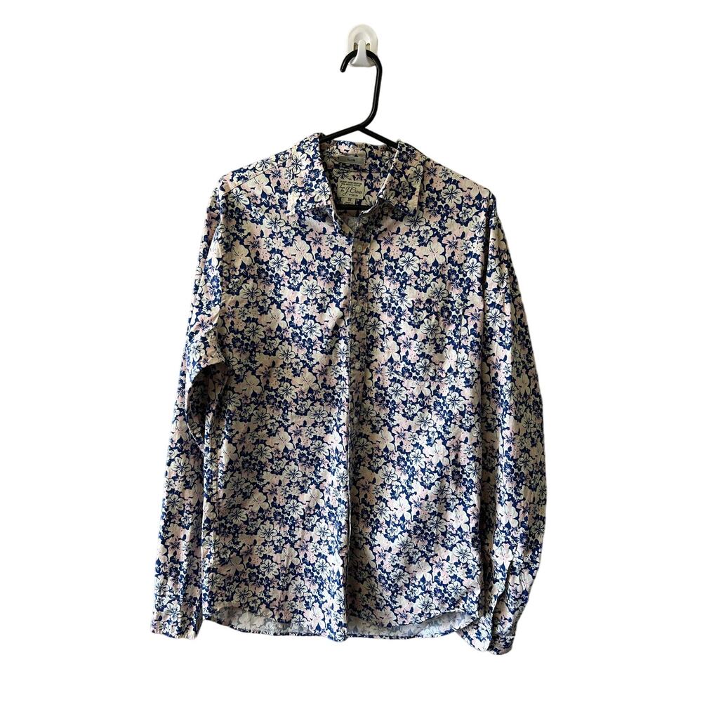 J.Crew Slim stretch Secret Wash mens shirt organic cotton size M